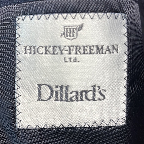 ⭐️Hickey Freeman LTD mens 100% worsted wool navy pin striped blazer SZ 42L EUC - Picture 3 of 9